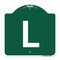 Signmission Designer Series Sign-Sign W/ Letter L, Green & White Aluminum Sign, 18" x 18", GW-1818-22942 A-DES-GW-1818-22942 - alternate 1